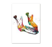 Implante de dientes abstracto herramientas belleza Dental cuadro sobre lienzo for pared carteles nórdicos e impresiones cuadros for decoración Hospital(D,13X18 cm Unframed)