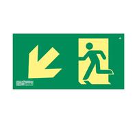 IMPLASER EV359L Señal salida bajada escalera izquierda Clase A 32x16cm