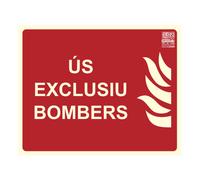 IMPLASER EX218N-CAT Senyal us exclusiu bombers en català 25x20cm