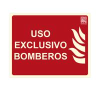 IMPLASER EX218N Señal uso exclusivo bomberos 25x20cm