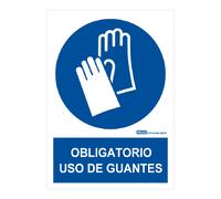 IMPLASER OB04-A4 Señal obligatorio uso de guantes 29,7x21cm