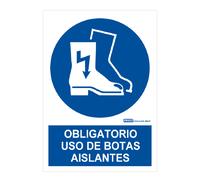 IMPLASER OB07-A4 Señal obligatorio uso de botas aislantes 29,7x21cm