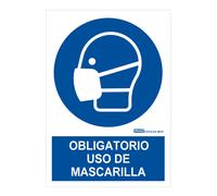IMPLASER OB32-A4 Señal obligatorio uso de mascarilla 29,7x21cm