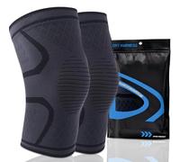 Impoditiongs 1 Par rodilleras para el trabajo,rodilleras Transpirables,Rodillera Rotuliana con Estabilizadores Laterales,Ajustable Rodillera Deportiva,para Hombre y Mujer,(negro,L)