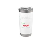 Importar exploit Python Hacker Cybersecurity Programmer Vaso térmico de acero inoxidable de doble pared