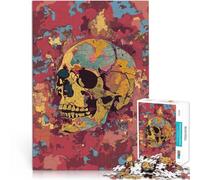 Imposible Arte Abstracto de Calaveras Rompecabezas de 1000 Piezas para Adultos 38x52cm Cada Pieza es única: un desafiante y Divertido Juego Familiar