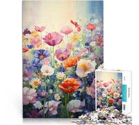 Imposible Campo de Flores Rompecabezas para Adultos de 1000 Piezas 26x38cm Cada Pieza es única: un desafiante y Divertido Juego Familiar para Mayores de 14 años