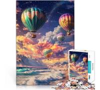 Imposible Paisaje costero Rompecabezas de 1000 Piezas para Adultos 26x38cm con Piezas de Formas aleatorias Que se entrelazan Completamente Apto