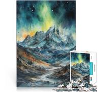 Imposible Paisaje de montaña Rompecabezas para Adultos de 1000 Piezas 38x52cm Cada Pieza es única: un desafiante y Divertido Juego Familiar Apto