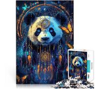 Imposible Panda mágico de fantasía Rompecabezas de 1000 Piezas para Adultos 26x38cm Cada Pieza es única: un desafiante y Divertido Juego Familiar Apto