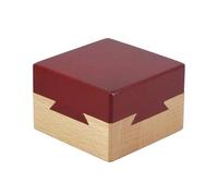 Impossible - Caja de cola de milano 3D, rompecabezas de madera con cajones mágicos, caja de joyería con compartimento secreto para adultos (color rojo)