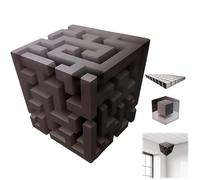 Impossible Corners Wall Art, 3D Wall Art Illusion Corner Wall Decal, Reality Peel and Stick Graphic Wall Decor for Living Room, Office, Dorm