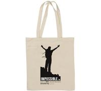 Impossible is Just A Big Word Thrown Around by Small Men - Bolsa de algodón natural, color blanco