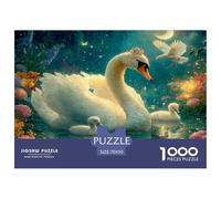 Impossible Puzzle 1000 Piezas - Beautiful Cisne, Cisne in The Lake, para Adultos, Rompecabezas Desafiante, para Niños +14 Años, 70x50cm/1000pcs