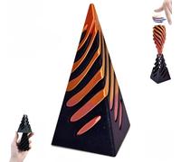Impossible Pyramid Passthrough Sculpture,3D Printed Spiral Cone Toy, Impossible Pyramid Fidget Toy,Spiral Pyramid Sculpture,Helix Nut Spiral Cone Fiddle Fidget Toy,Anxiety Stress Relief Toy (E)