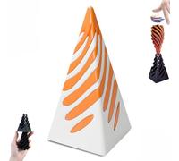 Impossible Pyramid Passthrough Sculpture,3D Printed Spiral Cone Toy, Impossible Pyramid Fidget Toy,Spiral Pyramid Sculpture,Helix Nut Spiral Cone Fiddle Fidget Toy,Anxiety Stress Relief Toy (F)