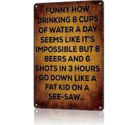 Impossible Water Goal Metal Sign Office Decor 8 X 12 in