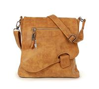 imppac OTJ128C - Bolso cruzados de Material Sintético para mujer Marrón cognac, braun ohne