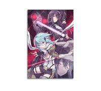 Impr Sword Art Online - Póster de anime Shino para pared, póster decorativo en lienzo, póster de pared e imagen artística moderna para decoración de dormitorio familiar, pósteres de 08 x 12 pulgadas