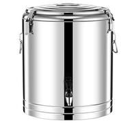 IMPREC Contenedor Isotérmico Acero Inoxidable, Cubo Aislado De Acero Inoxidable con Grifo Urna Comercial for Catering Cubo De Sopa Comercial De Gran Capacidad LYWY (Color : Silver, Size : 100L)