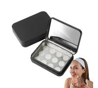 Impresa - Juego de 2 parches de espinillas para Mighty Patch acné y puntos para la cara con espejo, funda negra con calcomanías Impresa Zit para Mighty Hero Pimple Patch - Parches de acné para funda