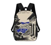 Impresión 3D Amalfi Coast, Italy Travel Poster Mochilas Escolares Para Niños De 17 Pulgadas, Mochilas Para Libros Para Niños, Mochila De Gran Capacidad, Mochila De Viaje, Mochilas De Uso Diario