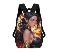 Impresión 3D Aria - Stunning Tiefling Girl Mochilas Escolares Para Niños De 17 Pulgadas, Mochilas Para Libros Para Niños, Mochila De Gran Capacidad, Mochila De Viaje, Mochilas De Uso Diario