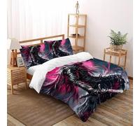 Impresión 3D Caballero Crimson Juego De Ropa De Cama Niños 3 Piezas Suave Transpirable 2 Fundas De Almohad Suave con Cremallera De King(220x240cm)