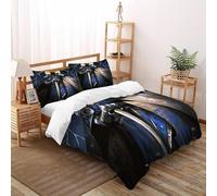 Impresión 3D Caballero de la Luz de la Luna Juego De Ropa De Cama Niños 3 Piezas Microfibra 2 Fundas De Almohad Suave con Cremallera De Super King（260x220cm）
