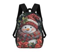 Impresión 3D Christmas Snowman Garden Flag Mochilas Escolares Para Niños De 17 Pulgadas, Mochilas Para Libros Para Niños, Mochila De Gran Capacidad, Mochila De Viaje, Mochilas De Uso Diario