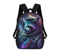 Impresión 3D Cosmic Raccoon Astronaut Art Print-1 Mochilas Escolares Para Niños De 17 Pulgadas, Mochilas Para Libros Para Niños, Mochila De Gran Capacidad, Mochila De Viaje, Mochilas De Uso Diario