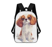 Impresión 3D Cute Cavalier King Charles Spaniel Mochilas Escolares Para Niños De 17 Pulgadas, Mochilas Para Libros Para Niños, Mochila De Gran Capacidad, Mochila De Viaje, Mochilas De Uso Diario