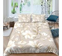 Impresión 3D Diseño Floral Elegante Funda Nórdica Microfibra Decoración Dormitorio Juego de Ropa de Cama Floral Transpirable Adultos Jóvenes Super King（260x220cm）