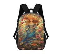 Impresión 3D Fantasy Garden Lady Art Print Mochilas Escolares Para Niños De 17 Pulgadas, Mochilas Para Libros Para Niños, Mochila De Gran Capacidad, Mochila De Viaje, Mochilas De Uso Diario
