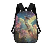 Impresión 3D Fantasy Unicorn Ride -6 Mochilas Escolares Para Niños De 17 Pulgadas, Mochilas Para Libros Para Niños, Mochila De Gran Capacidad, Mochila De Viaje, Mochilas De Uso Diario