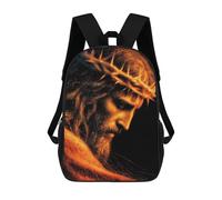 Impresión 3D Flaming Crown of Thorns Artwork Mochilas Escolares Para Niños De 17 Pulgadas, Mochilas Para Libros Para Niños, Mochila De Gran Capacidad, Mochila De Viaje, Mochilas De Uso Diario
