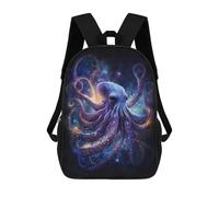 Impresión 3D Galactic Octopus Art Print-16 Mochilas Escolares Para Niños De 17 Pulgadas, Mochilas Para Libros Para Niños, Mochila De Gran Capacidad, Mochila De Viaje, Mochilas De Uso Diario