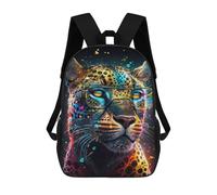 Impresión 3D Leopard Glasses Fashion Art Print -3 Mochilas Escolares Para Niños De 17 Pulgadas, Mochilas Para Libros Para Niños, Mochila De Gran Capacidad, Mochila De Viaje, Mochilas De Uso Diario