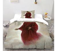 Impresión 3D Liderando el Camino Juego De Ropa De Cama Niñas 2 Piezas De Tacto Extra Suave 1 Fundas De Almohad Suave con Cremallera De Single(135x200cm)
