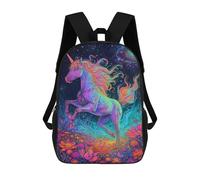 Impresión 3D Magical Unicorn Fantasy Art Print Mochilas Escolares Para Niños De 17 Pulgadas, Mochilas Para Libros Para Niños, Mochila De Gran Capacidad, Mochila De Viaje, Mochilas De Uso Diario