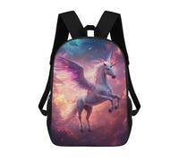 Impresión 3D Magical Unicorn Fantasy Artwork Mochilas Escolares Para Niños De 17 Pulgadas, Mochilas Para Libros Para Niños, Mochila De Gran Capacidad, Mochila De Viaje, Mochilas De Uso Diario