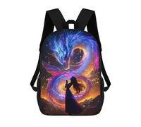 Impresión 3D Woman And Celestial Dragon Fantasy Art Mochilas Escolares Para Niños De 17 Pulgadas, Mochilas Para Libros Para Niños, Mochila De Gran Capacidad, Mochila De Viaje, Mochilas De Uso Diario