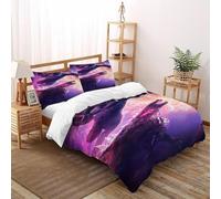 Impresión 3DKong GodzillaJuego De Ropa De Cama Niños 3 Piezas Microfibra 2 Fundas De Almohad Suave con Cremallera De Super King（260x220cm）