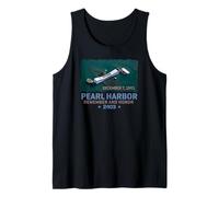 Impresión a pincel Remember and Honra al USS Arizona de Pearl Harbor Camiseta sin Mangas
