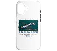 Impresión a pincel Remember and Honra al USS Arizona de Pearl Harbor Carcasa para iPhone 16