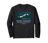 Impresión a pincel Remember and Honra al USS Arizona de Pearl Harbor Manga Larga