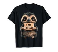 Impresión artística con Texto en inglés I Am Friendly Camiseta