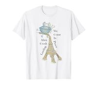 Impresión artística de Ciencia ficción de UFO Crash Landing on The Eiffel Tower Camiseta