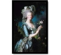 Impresión Artística De Lienzo Para Pared, María Antonieta Con Una Rosa, Decoración Maximalista, Retrato Antiguo, Pintura Para Oficina, Hogar, Decoración De Pared, 50X70 Cm, Sin Marco