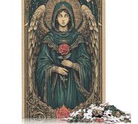 Impresión artística del Ángel Guardián Divino - 1 Rompecabezas de 500 Piezas para Adultos y niños, Juego de 500 Piezas para Adultos, Rompecabezas de Regalo (52 x 38 cm)